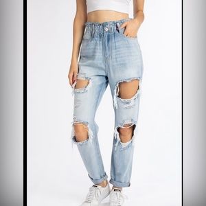 Darel Ultra High Rise Paperbag Mom Jeans